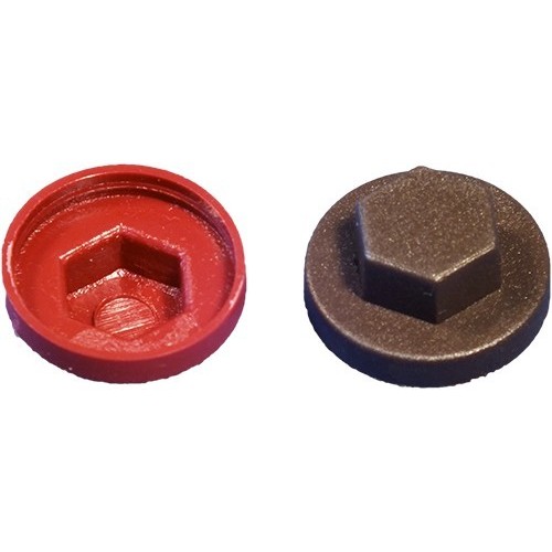 Bouchon Cache Ecrou Plastique à embase M8 Clé 13 mm Base Rouge