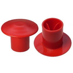 safety caps for OD 6 to 20mm - Head OD 58 mm - LDPE Red