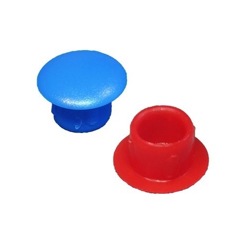 Plugs with flat head OD 12 Cover 15 Ht. 8,4 mm - PE Colour