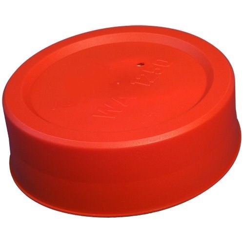 Caps pour tubes PVC Diam ext. 160 Ht. 38,2 mm - PE rouge