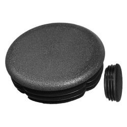 Embouts ronds incurvés pour tube Ext. 30 mm - Ep. 2,5-4 - Noir