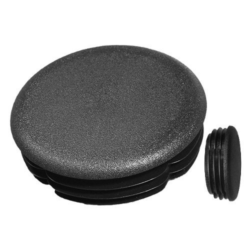 Embouts ronds incurvés pour tube Ext. 30 mm - Ep. 2,5-4 - Noir