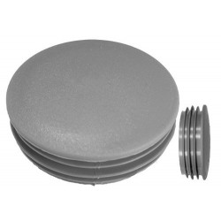 Embouts ronds convexes pour tube Ext. 16 mm - Ep. 1-2,5 - Gris