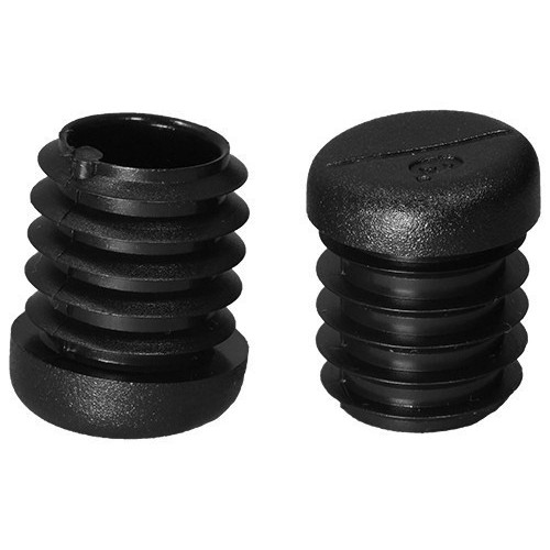 Patin incliné pour tube Ext 16 mm Ep 2-2,5 - angle 9° PE Noir