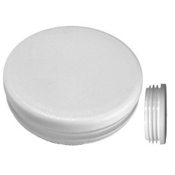 Embouts ronds pour tube Ext. 40 mm Ep. 1-2.5 - Blanc