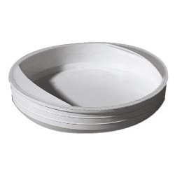 Bouchon d'extrémité de tube + Prise doigts Diam ext. 40 mm - Blanc