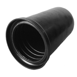 Cache écrou M 36 Clé 55 mm Ht. 60 mm Col 66 mm - PE Noir