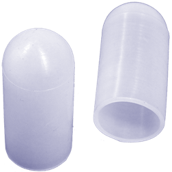 Caps with ID. 0,9 Ht. 12,7 mm - Natural silicone