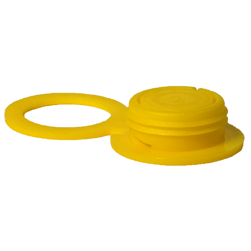 Gas Valve Plug DN 22,2 mm Type 2 Gas N2 O2 H2 He C2H2 Ar - Yellow