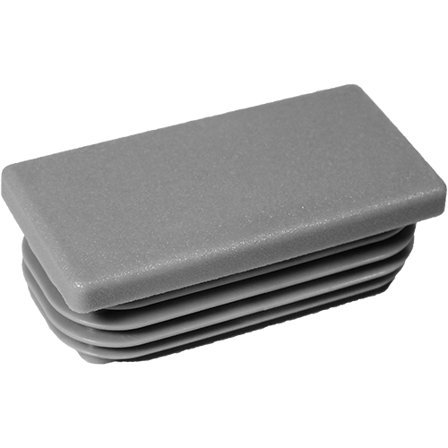 Embouts rectangulaires pour tube Ext. 120x60 mm - Ep. 2-5 - Gris