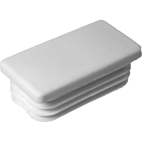 Embouts rectangulaires pour tube Ext. 120x60 mm - Ep. 2-5 - Blanc