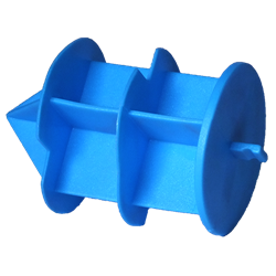 Caps à ailettes Diam ext 12,7 mm - Ht 12,7 mm languette - Bleu
