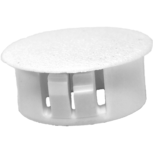 Dome plug hole diam 12,7 - Thickness maxi 3,2 mm - HDPE White