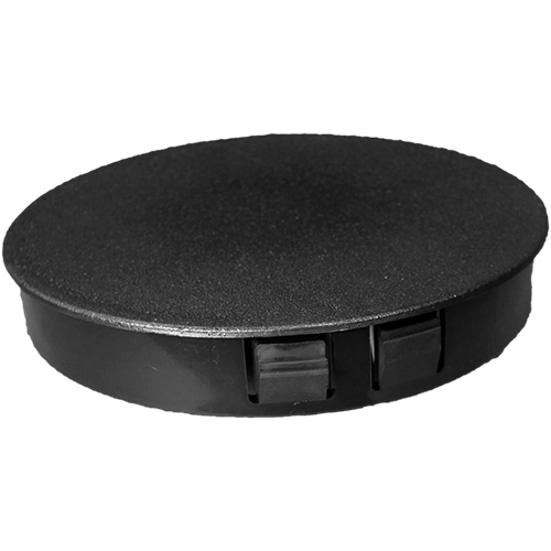 Dome plug hole diam 14,3 - Thickness maxi 3,2 mm - HDPE Black