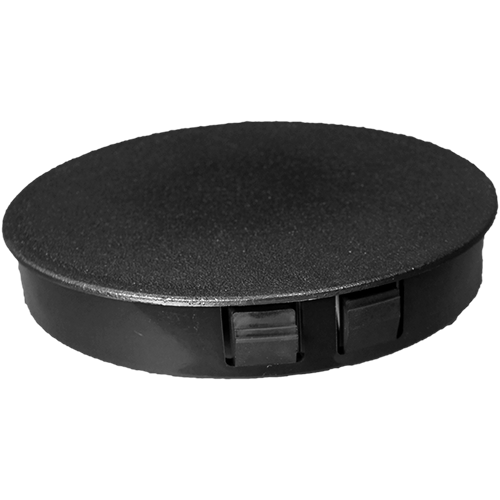 Cache tôle trou diam 19 - Epaisseur maxi 3,2 mm - HDPE Noir