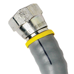 Cache tuyau auto-serreur Diam int. 13,8 Trou 7,7 Ht. 6 mm - Jaune