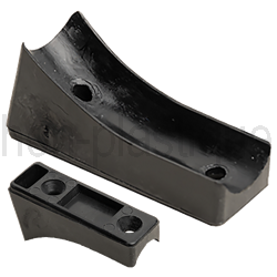 Patin courbe tube diam ext 22 L 71 mm 2 Trous PE Noir
