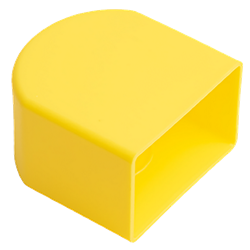 Cache raccord banjo de tuyau ext 15 Dim int. 19,8x32 Ht. 36 mm - Jaune