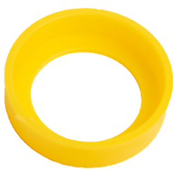 Cache tuyau auto-serreur Diam int. 27,5 Trou 20,5 Ht. 7,2 mm - Jaune