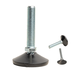 Pied réglable diam 46 Tige M10 Ht 100 mm inclinable 21° 400 kg maxi