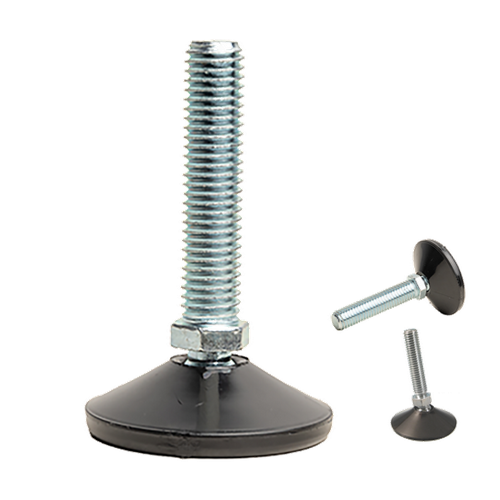 Pied réglable diam 46 Tige M10 Ht 100 mm inclinable 21° 400 kg maxi