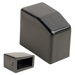 Slider for rectangular tube OD 30x15 L 32 mm - PE Black