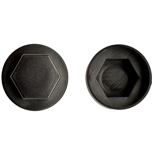 Cache écrou Clé 10 - Rondelle diam 16 Ht. 9 mm - Gris