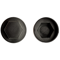 Bolt and nut caps SW 10 - Washer OD 19-22-25 Ht. 9 mm - Black