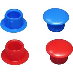 Plugs with flat head OD 10 Cover 15 Ht. 6,7 mm - PE Black