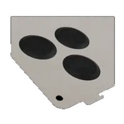 Plugs with flat head OD 15 Cover 19 Ht. 3 mm - PE Grey