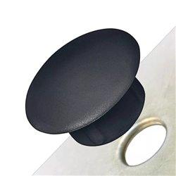 Plugs with flat head OD 6 Cover 12 Ht. 7 mm - PE Black