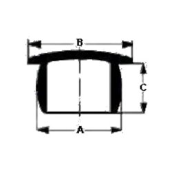 Caps à dessus plat Diam ext. 8 Col. 17 Ht. 6,3 mm - PE Couleur