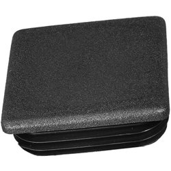 Embouts carrés pour tube Ext. 19,1x19,1 mm - Ep. 1,2-2,9 - Noir
