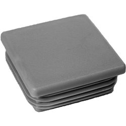 Embouts carrés pour tube Ext. 28x28 mm - Ep. 1-3 - Gris