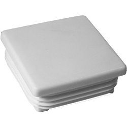 Embouts carrés pour tube Ext. 52x52 mm - Ep. 1,5-3,5 - Blanc