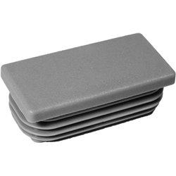 Embouts rectangulaires pour tube Ext. 100x80 mm - Ep. 3-5,5 - Gris