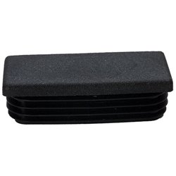 Embouts rectangulaires pour tube Ext. 120x100 mm - Ep. 3,5-6 - Noir