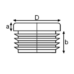 Round inserts for tube OD 38 mm Wall 1-3 - Grey