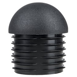 Embouts demi-sphériques pour tube Ext. 25 mm Ep. 1-2 - Noir