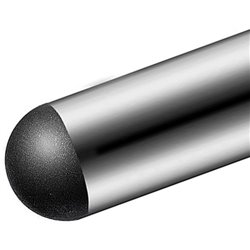 Embouts demi-sphériques pour tube Ext. 76,2 mm Ep. 2-3,5 - Noir