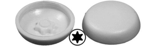 Screw caps Torx domed - White