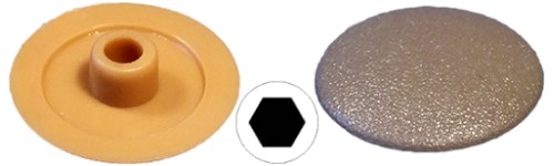 Screw caps for internal hexagonal shape - Other colour