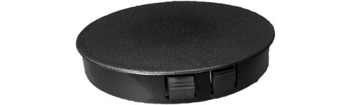 Round cover - Thickness increments - Black