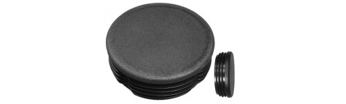 Round tube insert - Flat - Black