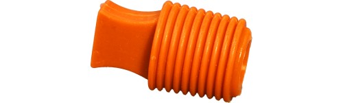 Flangeless heat resistance silicone plugs with tab - 316°C
