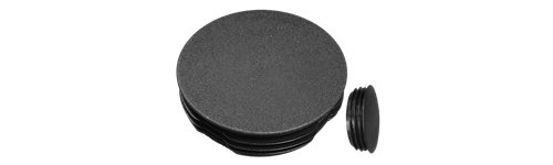 Round tube insert - Rounded - Black