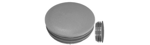 Round tube insert - Rounded - Grey