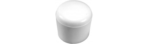 Round PVC and PE caps - Standard length - White