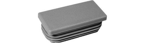 Embout à ailettes rectangle gris Bouchon Plastique